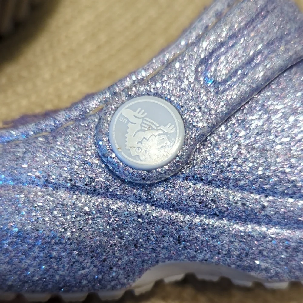 Kids Glitter Clogs - Purple